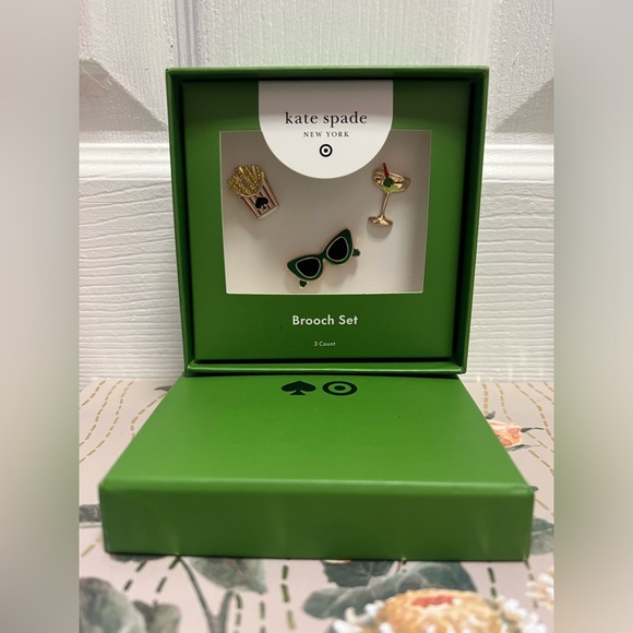 kate spade Jewelry - Kate Spade Brooch Set with Fun Designs